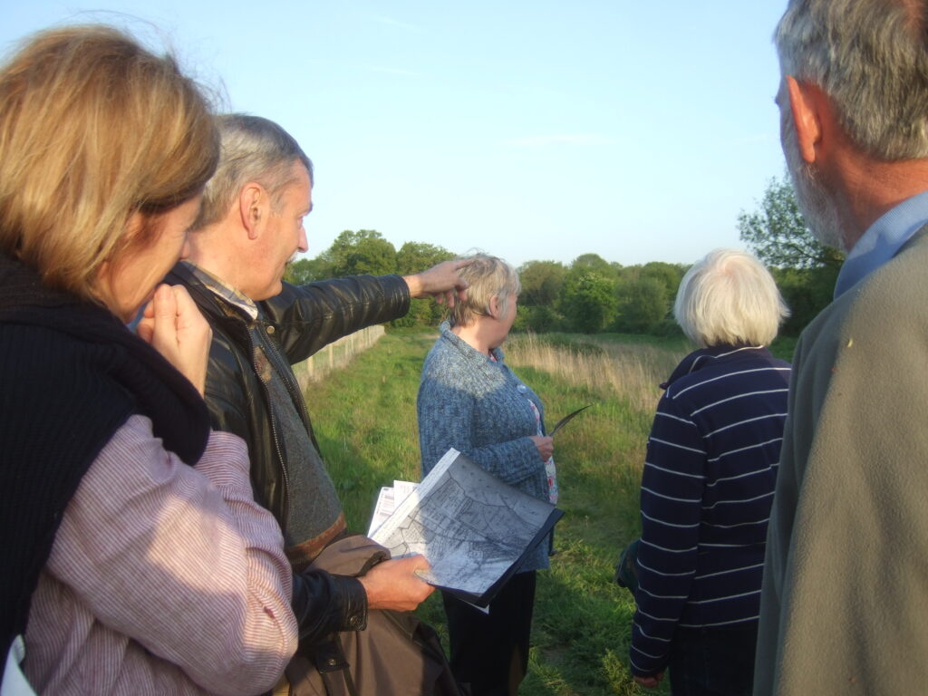 Members of the History Group exploring the medieval parish boundaries