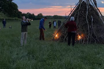 Bugler and lighting of the beacon