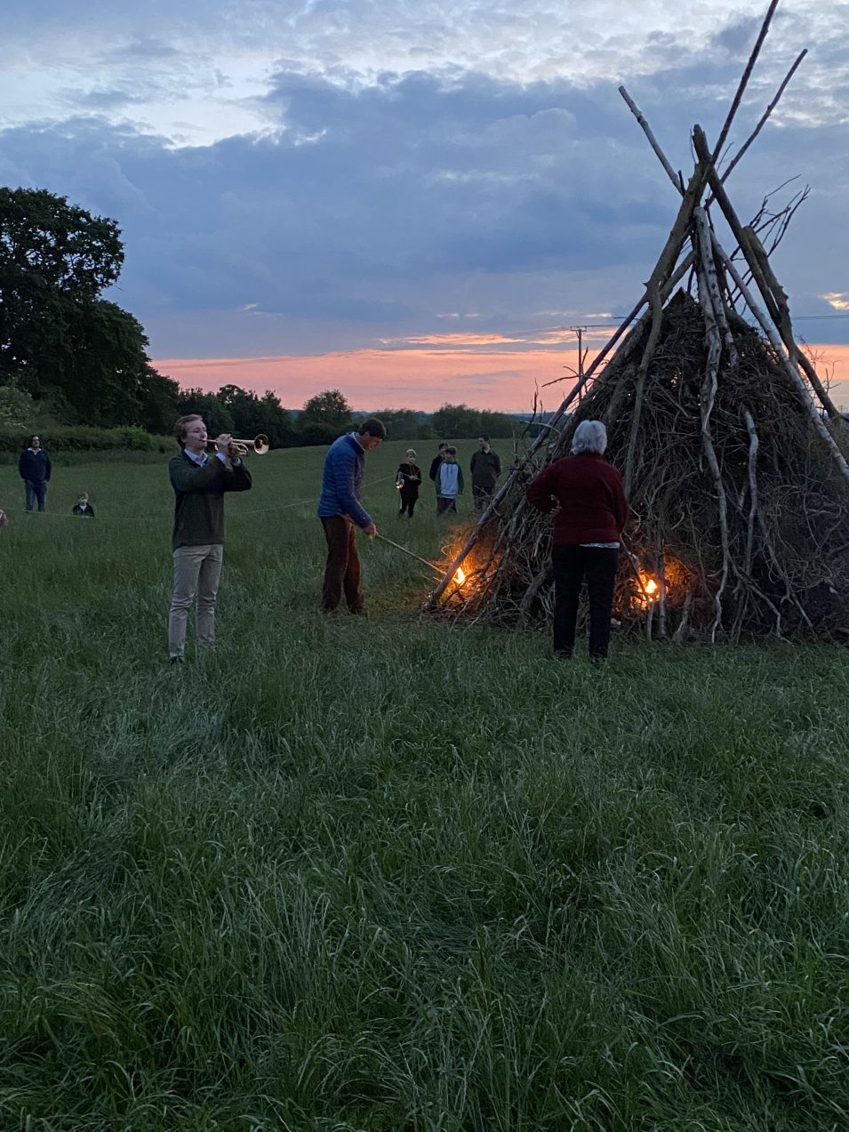 Bugler and lighting of the beacon