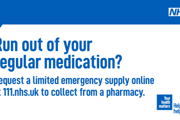 NHS Run out of Medication poster