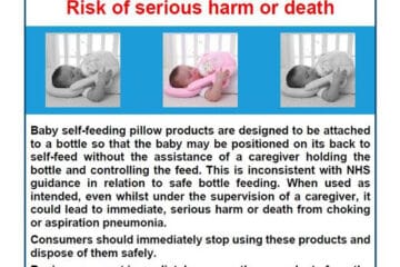 Consumer alert baby self feeding pillows