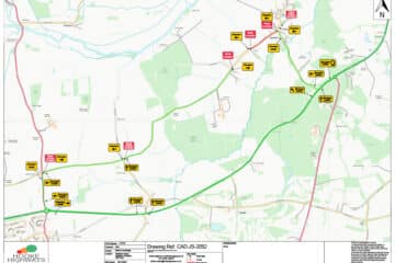 Map of Netherton Road closure 13th February 2023