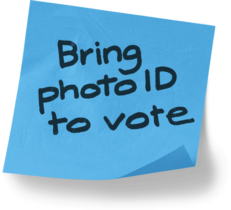 Bring photo id to vote image