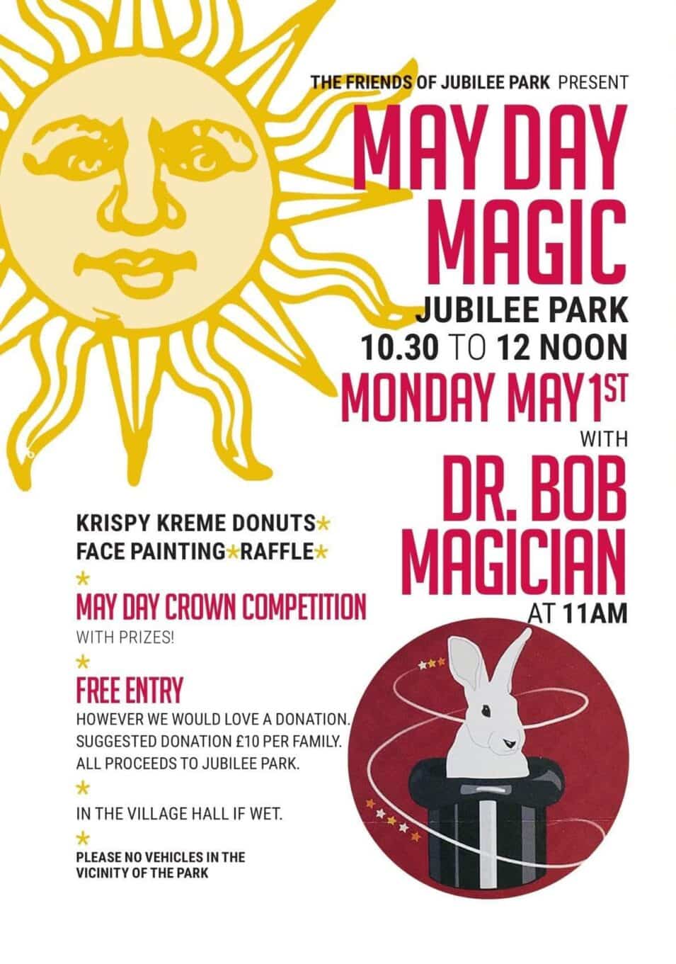 Jubilee Park May Magic Poster 1st May 10:30am