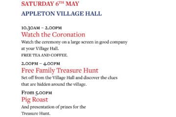 Coronation Appleton Saturday programme