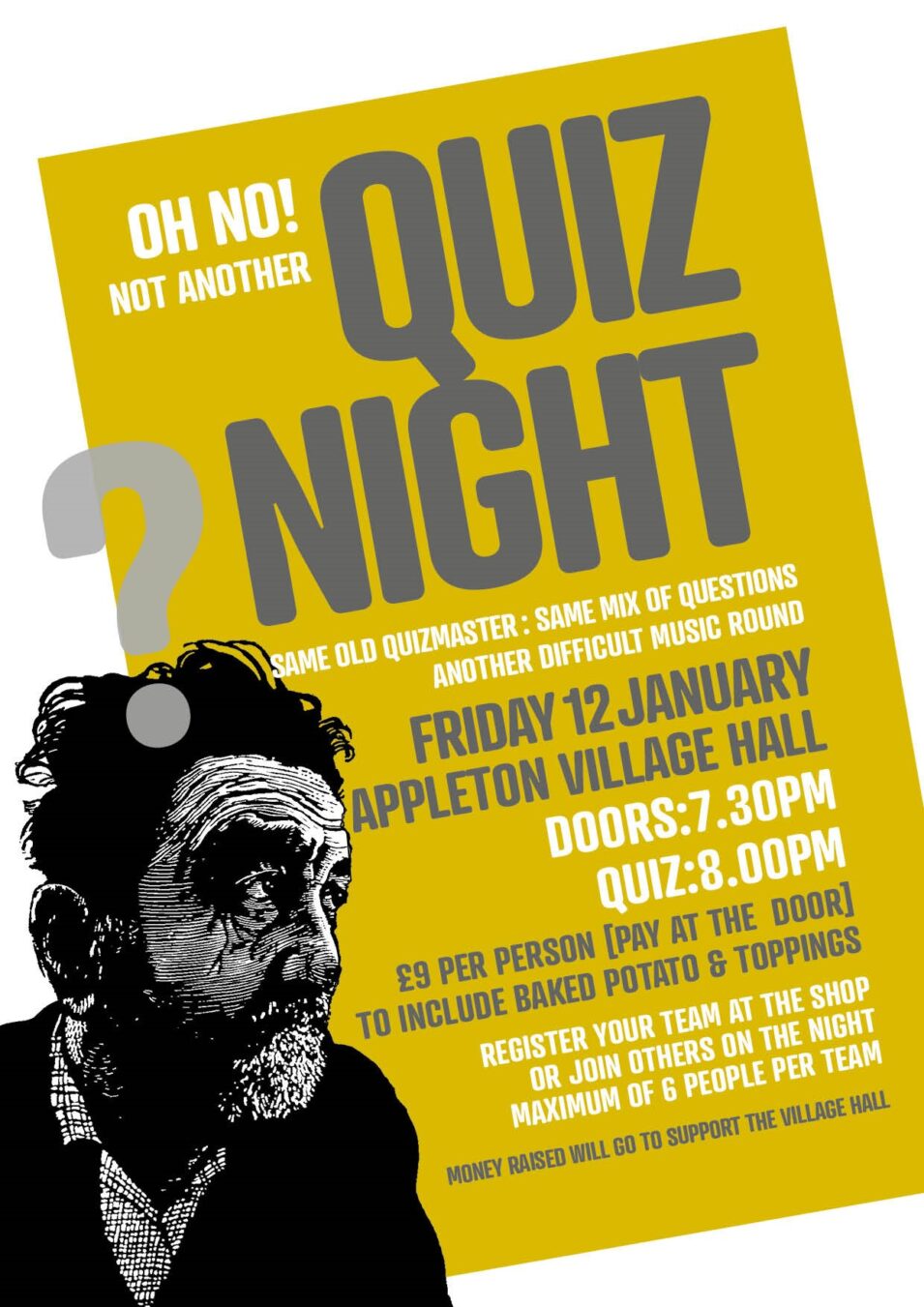 Quiz night Jan 2024 poster