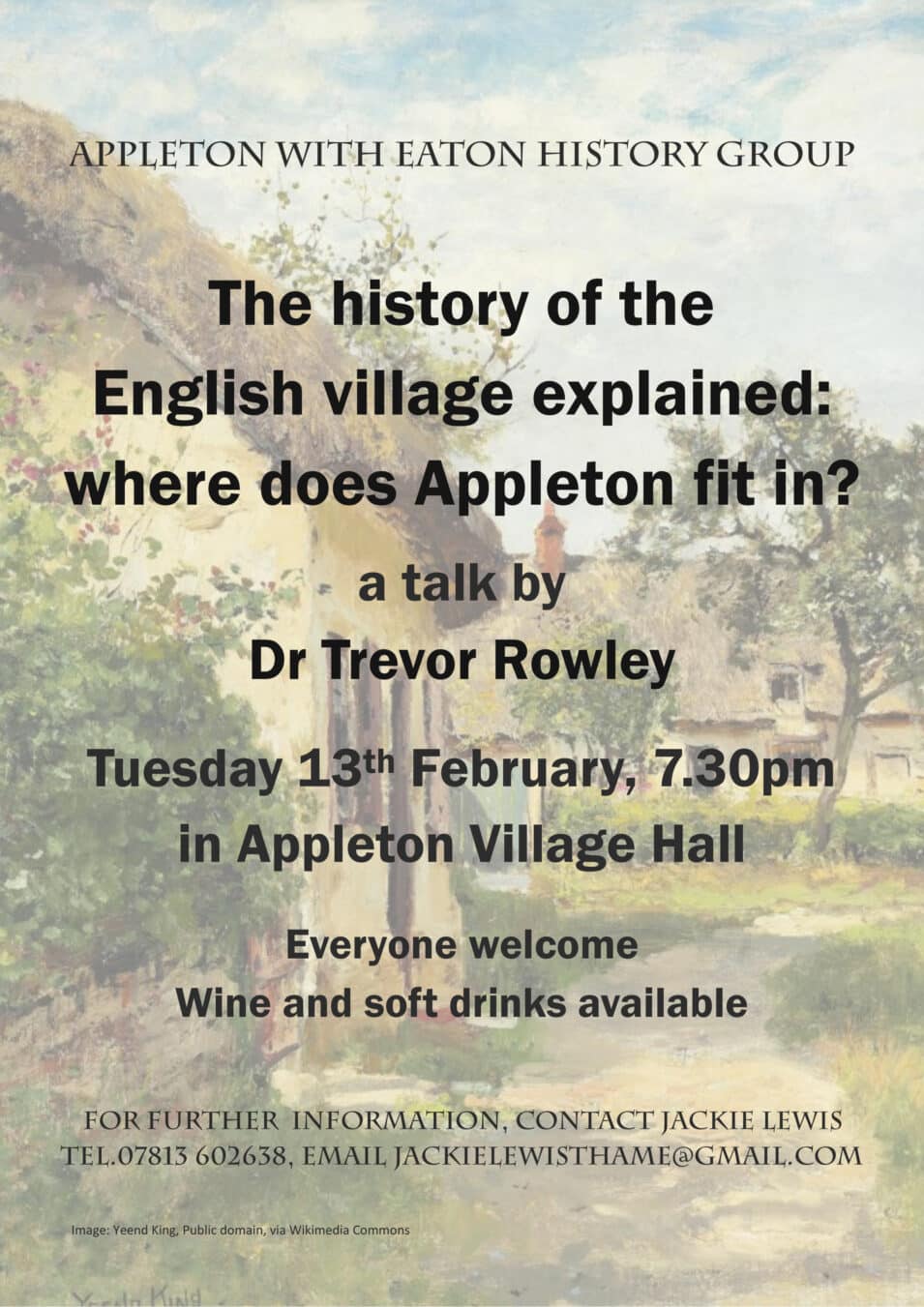 History Talk by Trevor Rowley 13th February 2024