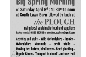 Green Appleton Big Spring Morning poster 6th April 10:30am at the Plough