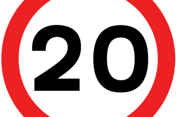 20 mph sign