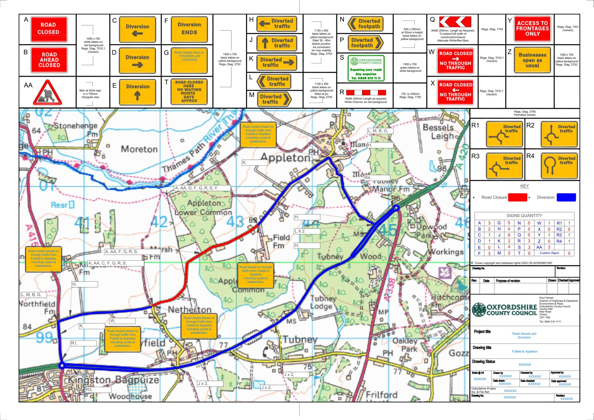 Road Works – February 2025 – Appleton With Eaton