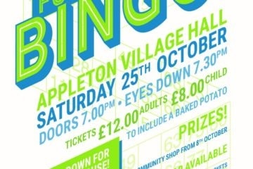 Bingo night poster 25th October