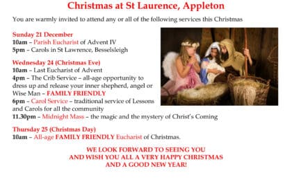 St Laurence Church Christmas Services 2025