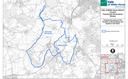 Map of Appleton with Eaton and Besselsleigh parishes
