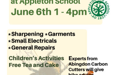 Repair Cafe Poster Saturday 6th June 2026 1-4 pm Appleton School