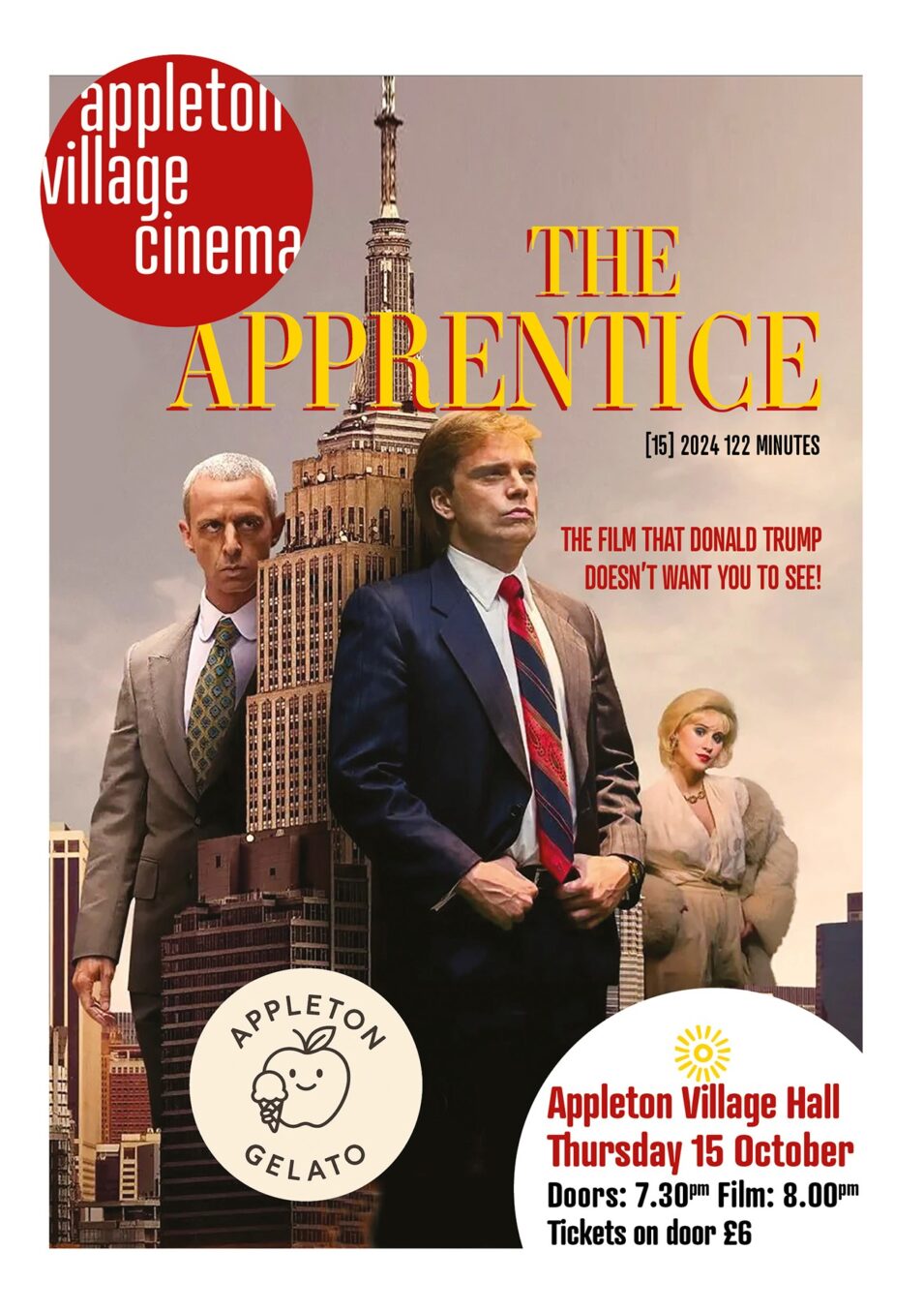 The Apprentice film Appleton Village Hall 15th October 7:30pm