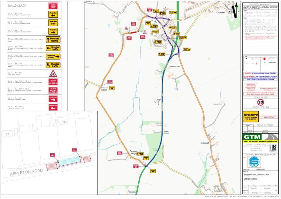 Appleton Road Cumnor closure 20 to 24th October 2026